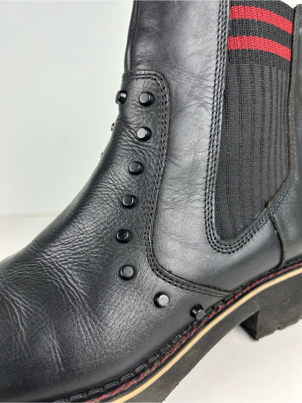 Pikolinos Vicar Chelsea Black Leather Side Zip Studded Ankle Boots EU 39 - Picture 11 of 15